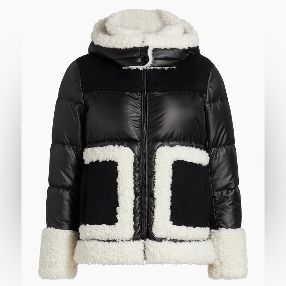 Mercer Collective Dana Mixed-Media Hooded Down Coat size XS